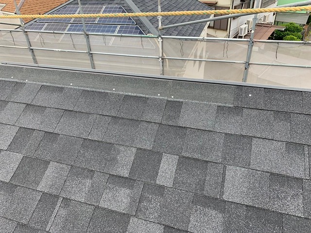 施工後のアスファルトシングル